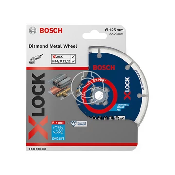 BOSCH X-LOCK fémvágó gyémánt korong, 125x22,23 mm