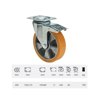 BHAU 2003 6440, Nagy teherbírású forgó-fékes kerék