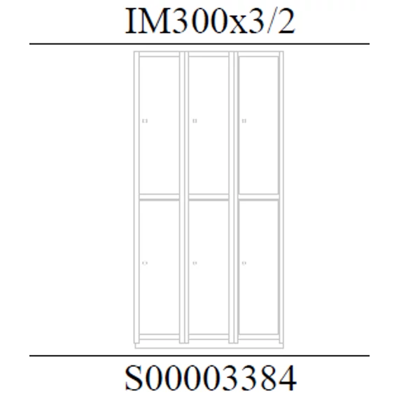 IM300x3/2 Két részre osztott öltözőszekrények